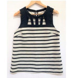 Kenar Striped Cutout Tank Top